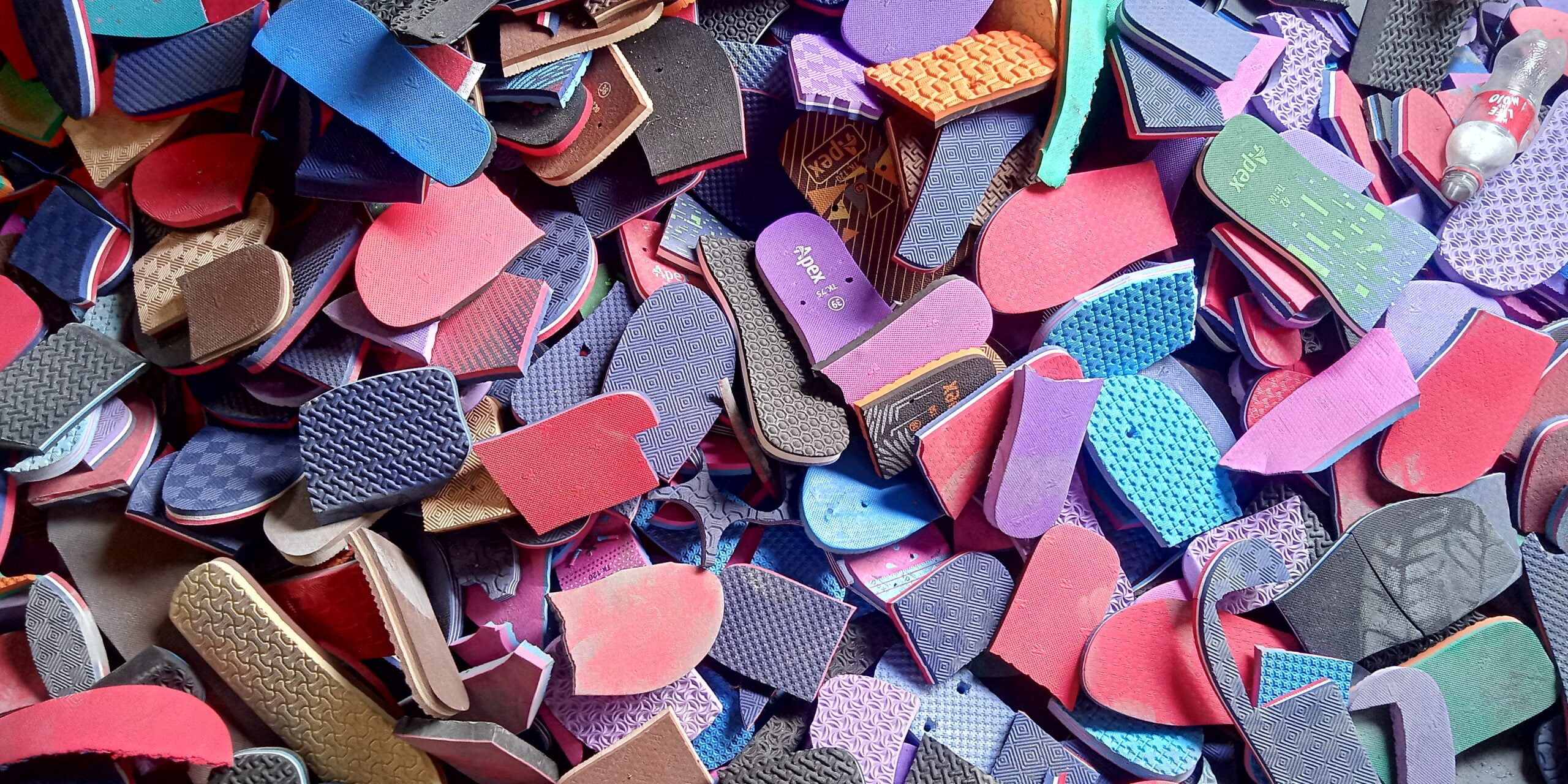 Discarded Sponge Sandals are recycled in Dhaka