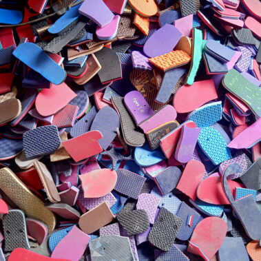 Discarded Sponge Sandals are recycled in Dhaka