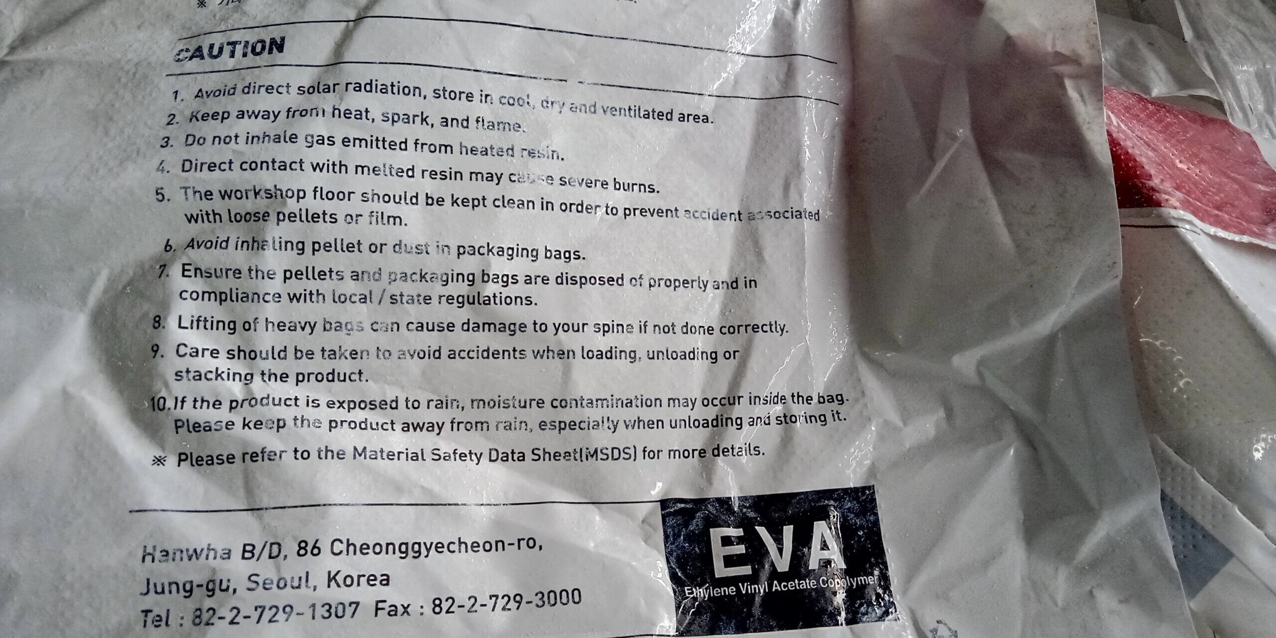 Plastic bag made from LDPE Discarded Plastic Bag of EVA Resin